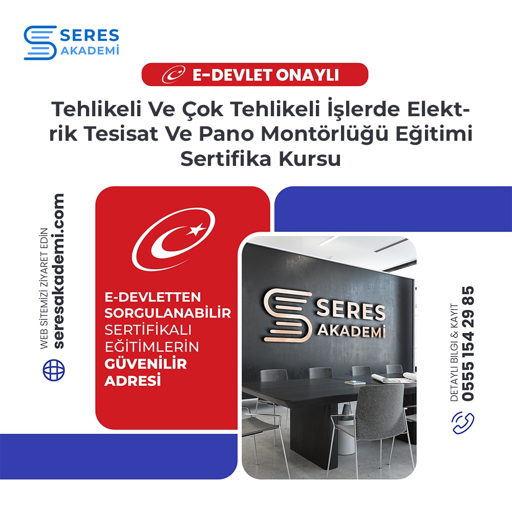 Tehlikeli Ve Çok Tehlikeli İşlerde Elektrik Tesisat Ve Pano Montörlüğü Eğitimi Sertifika Kursu Tehlikeli Ve Çok Tehlikeli İşlerde Elektrik Tesisat Ve Pano Montörlüğü Eğitimi Sertifika Kursu