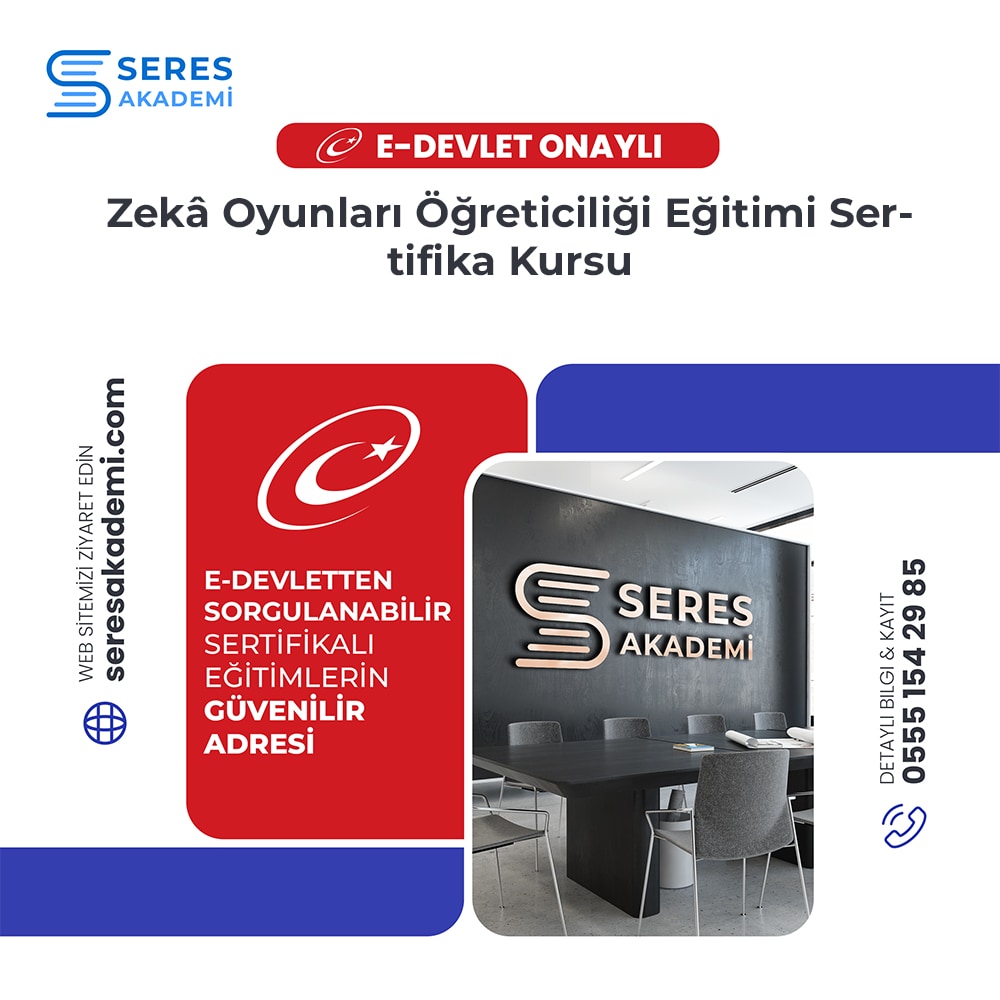 Zekâ Oyunları Öğreticiliği Eğitimi Sertifika Kursu Zekâ Oyunları Öğreticiliği Eğitimi Sertifika Kursu